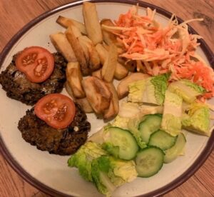 Black Bean Burgers and Chunky Chips (2)
